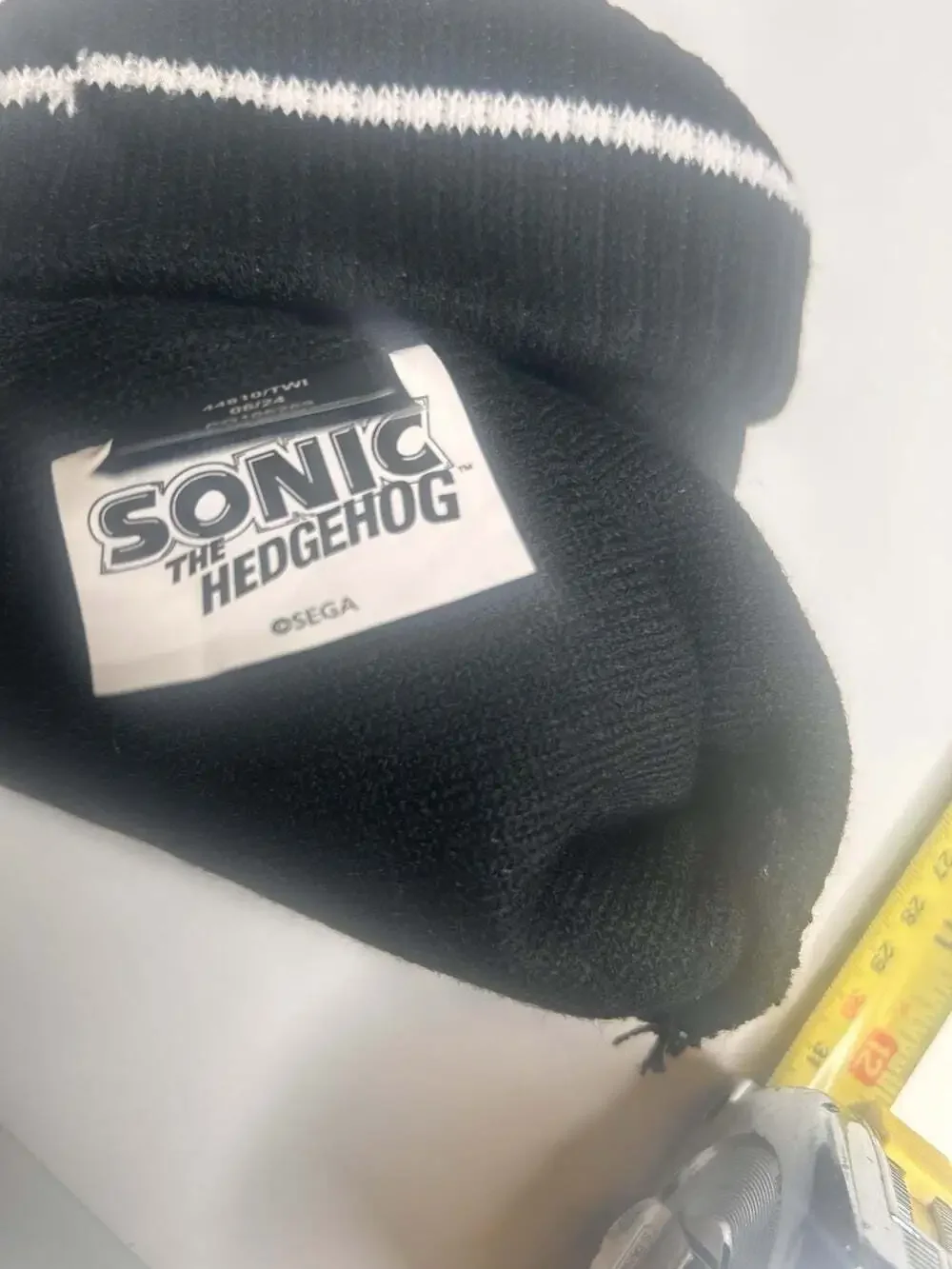 NWOT Sonic The Hedgehog Youth Beanie Cap Hat, Black, OSFM